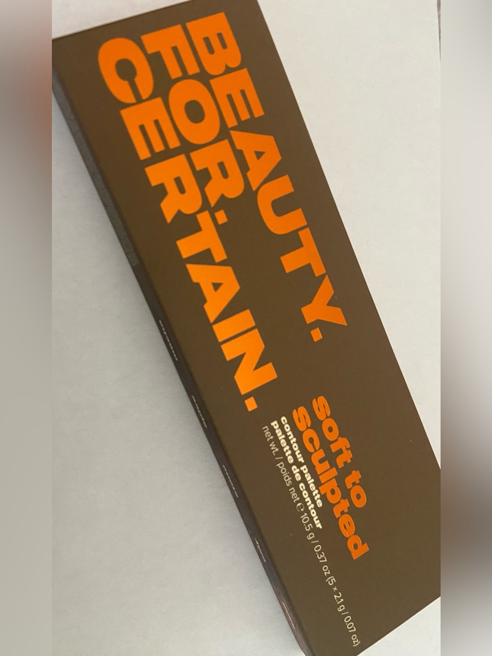 Soft to Sculpted Contour Palette — Brown & Bright Orange Packaging